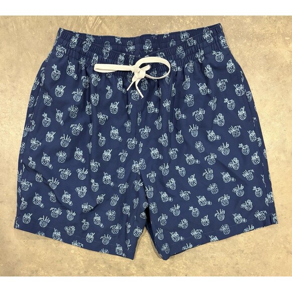 Chubbies The Coladas Quick-Dry 7" Swim Trunks with Boxer-Brief Liner Mens Medium - Picture 1 of 8